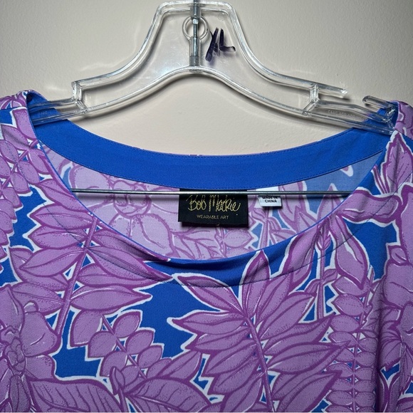 Bob Mackie Artsy Tropical Floral Blouse 3X - Picture 6 of 14